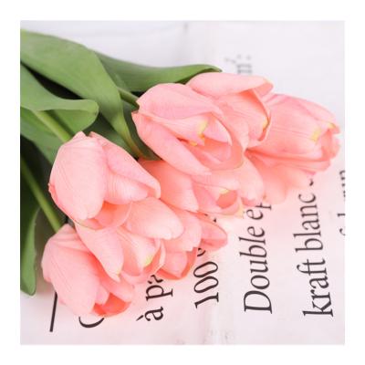 China Real Lifelike Tulip Flower For Home PU And Wedding Decoration Tulip Flower for sale