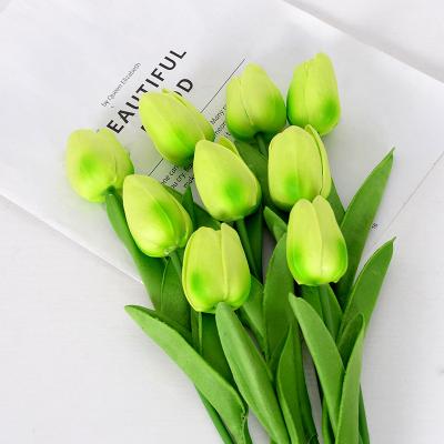 China Mini Tulip Flowers Realistic Wholesale Cheap Artificial PU Real Touch Floral Decoration for sale