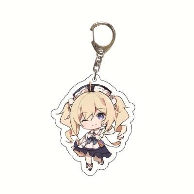 China Anime Eco-Friendly Cartoon Demon Slayer Acrylic Key Chain Dangling Keychain for sale