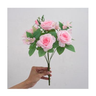 China Durable Nordic Pure Color Rose Bouquet For Romantic Wedding Decoration Hand Bouquet Centerpieces for sale