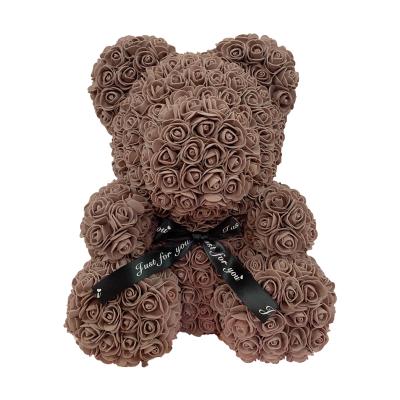 China DIY Durable Teddy Bear Rose Flower Pink Handmade Rose Flower Preserved Eternal Red for sale