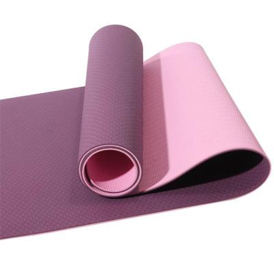 China High Quality Anti-Slip Strip PTE Eco-Friendly Double Sided Yoga Mat With Multi Color for sale