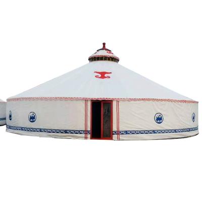 China Nail Customized Design Snow Field Yurts For Sale Mongolian Camping Large Yurt 12m Outer Diameter for sale