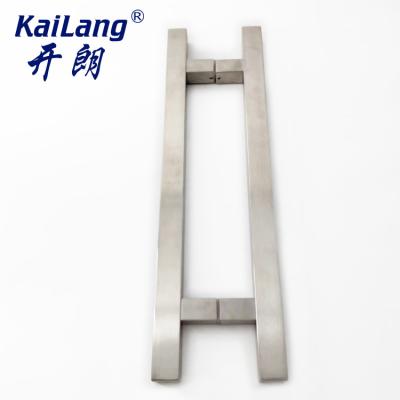 China Commercial Double Side Stainless Steel Sliding Glass Door China Supplier H Type Commercial Handle for sale