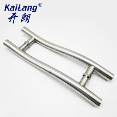 China Easy Installation Round Lever Handle For Bathroom Single Side Door Window Stainless Steel Tempered Glass White Housing for sale