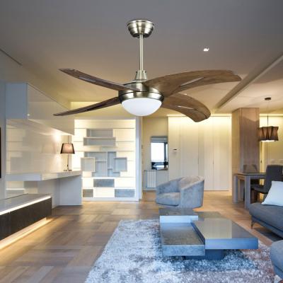 Κίνα luxury 48 inch natural wood ceiling fan lamparas solid wood blade ceiling fans with LED lights προς πώληση