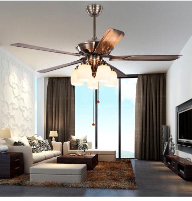 China Ceiling fan 52 inch consumption flush mount bronze ceiling fan light indoor&out door use for sale