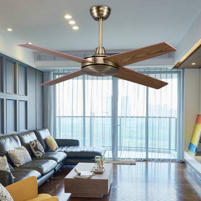 China home decor wall control ceiling fans brass 48 inch bronze ceiling fan with wood blade for sale