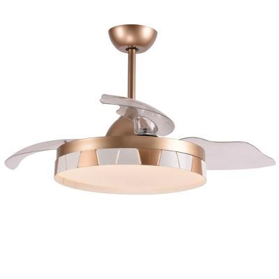 China China manufacturing crystal decorative lighting ceiling fan with hidden blades zu verkaufen