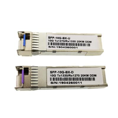 China 1 Pair 10G SFP LC Single Mode Single Fiber Transceiver Moudle Connector For Network Switch Huawei Mikrotik Ubiqui Cisco TP-Link SFP Module for sale