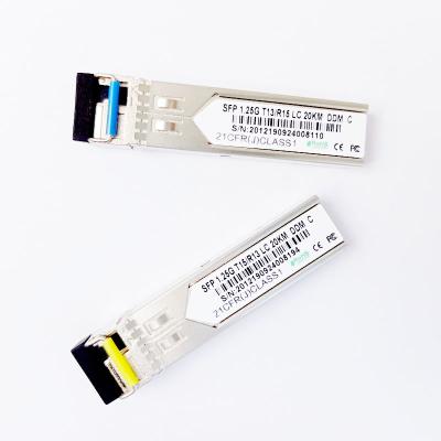 China 2PCS 3KM SFP Module 1.25G LC BiDi WDM Switch SFP Transceiver Module Function Compatible with Mikrotik SFP Module for sale