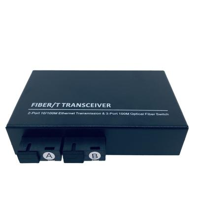 China FTTH Fiber Media Converter Reverse POE Switch 2FO 2LAN Passive RPOE Ethernet Transceiver With Metal Case 2SC 2RJ45 Port FTTH CATV HD for sale