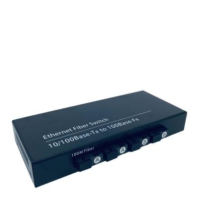 China FTTH Switch Fiber Optic Media Converter Ethernet Single Fiber Transceiver FTTH 10/100M 4FO 2LAN 2A2B 4SC 2RJ45 Ftth Fast for sale