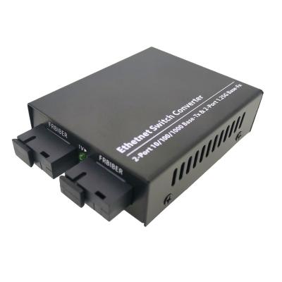 China FTTH Fiber Media Converter 2sc 4rj45 Fast Media Converter PCB 2fiber 4lan Ethernet Fiber Switch 2F4E Reverse POE PCBA Board FTTH Single for sale