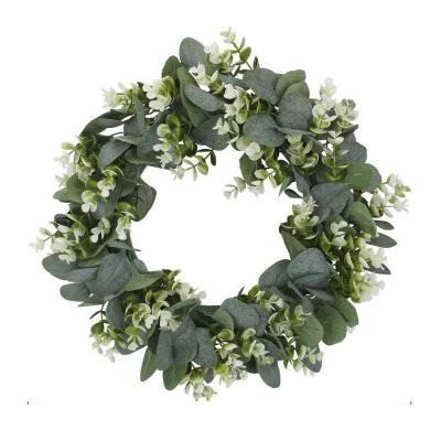 China Wreath the popular simulated pastoral American wedding eucalyptus wreath decoration household ornaments for sale