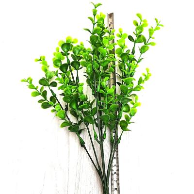 China Popular Small Simulated Plant Decoration Simulated Eucalyptus Leaf Green Potted Plant Plug-in Potted Green Plant for sale