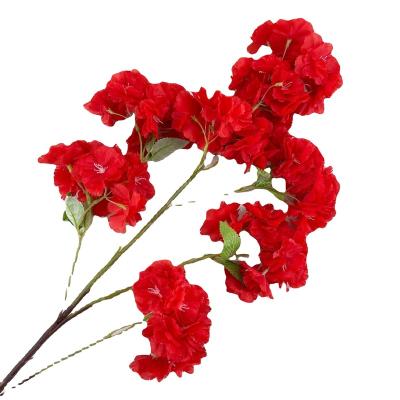 China Romantic Silk Hot Sales Colorful Cherry Blossoms Flowers Low Price Wedding Decor Artificial Flower Cherry Blossoms Wholesale for sale