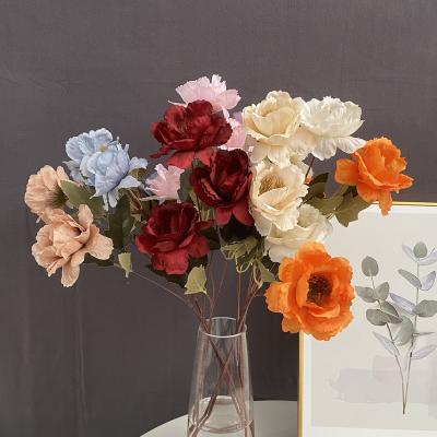 China Popular Wholesale Artificial Flower Heads Gardenia Bouquet of Gardenia Wedding Home Decoration Flower 3 for sale