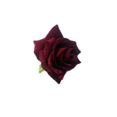 China Beautiful Colorful Simulated Rose Head Home High End Wedding Decoration Props Rose European Wholesale for sale