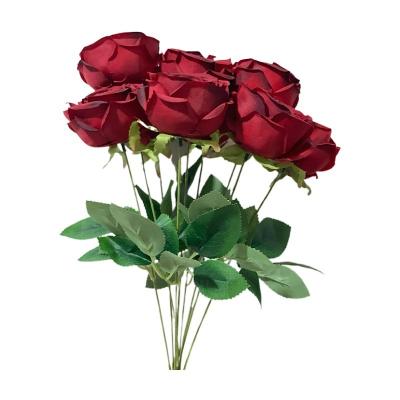 China European Luxurious Romantic Rose Preserved Artificial Flower Flower Roses Romantic Silk Flowers For Wedding Decoration for sale