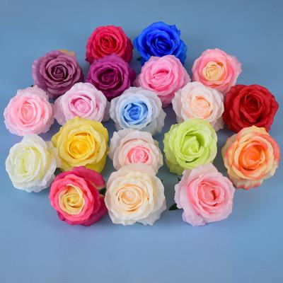 China European Wholesale Artificial Flower Anna Rose Flower Head Artificial Rose Head Wedding Home Decoration European for sale