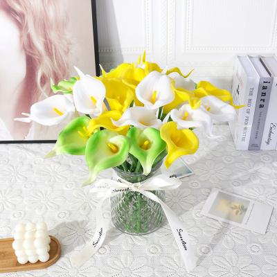 China Beautiful colorful PU Mini Calla simulation flower home decoration photography props simulation calla wholesale for sale