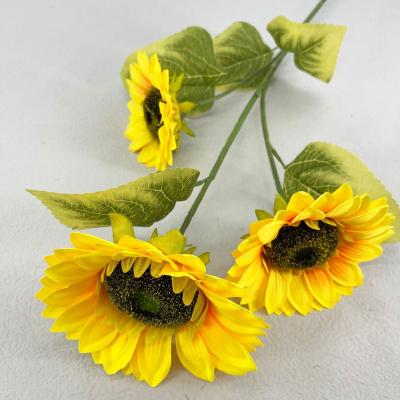 China 3 Main Material Sunflower Simulation Flower Hotel Home Living Room Decoration Sunflower Simulation Flower Eco-friendly for sale