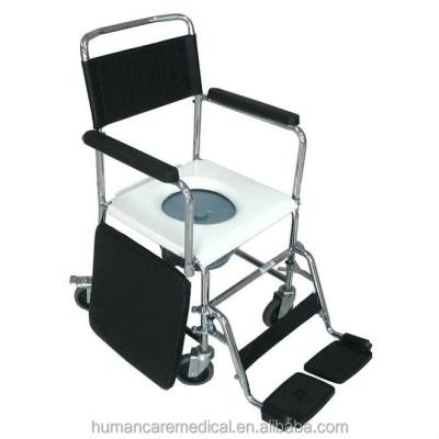 China Home Care Commode Aluminum Wheelchair With Elevated Toilet Seat for sale