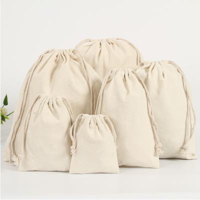 China Recyclable Personalized Colorful Canvas Cotton Drawstring Bag With Double String for sale