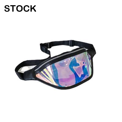 China Portable Laser Style PVC Korean Waist Bag Transparent Messenger Chest Bag for sale