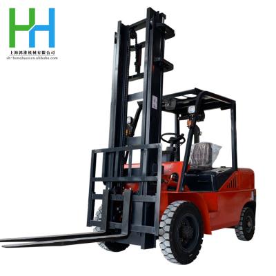 China Industrial transport is used in pillar / warehouse / port 2.6 ton mechanical forklift mobile loading and unloading from tray / driven heavy diesel internal combustion balance forklift for sale