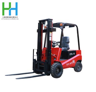 China Cheap Large Warehouse Airport Transport 1.5 Tons Logistics Free Lift Height Manual Forklift/High Loading And Car/Unloading Hydraulic Stacking for sale