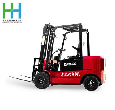 China Cheap Large Warehouse Airport Transport 2.0 Ton Portable Transport Vehicle/Free Lift Height Logistics Forklift/Front Shift Forklift/Hydraulic Stacking for sale