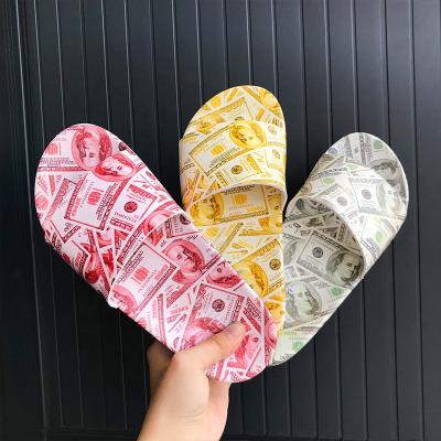 China Breathable EB-20061110 2021 new graffiti dollar slippers women's sandals and sandals slipper for sale