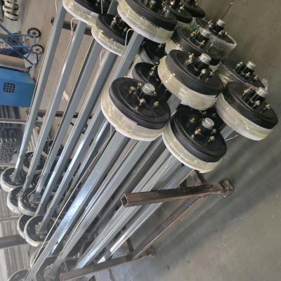 中国 50MM Square Tube Trailer Axle Straight Hydraulic Brake Trailer Axles 1200-2000Kg 販売のため