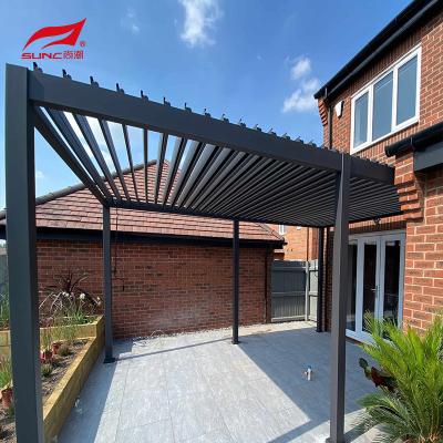 China Tejado de aluminio motorizado de encargo al aire libre de Louvred de la pérgola con la luz del RGB en venta