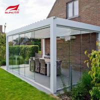 Cina 7,6 x 10,2 cm pergola motorizzata con tetto a lamelle impermeabile per esterno in alluminio da giardino in vendita