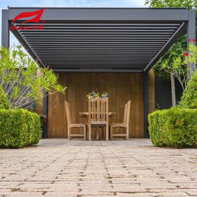 Chine Pergola en aluminium de 12 pouces x 12 pouces avec lames et système de drainage en alliage d'aluminium 6063 à vendre