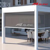 China Sunshading motorizou a trilha do fecho de correr exterior cega impermeável Windproof à venda