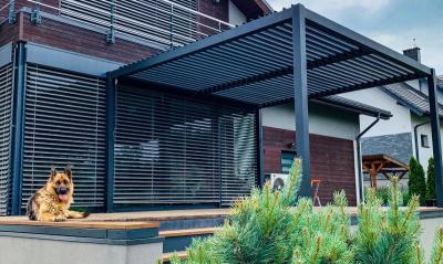 China 4x4m het Regelbare Handlouvered Aluminium Gazebo van het Pergola Waterdichte Dak Te koop