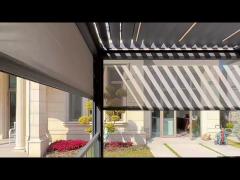 SUNC Motorized Aluminum Pergola with Zipscreen Blinds