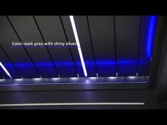 motorized aluminium pergola with RGB light