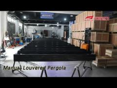 Aluminium Manual Louvered Pergola 3 x 3m Windproof Sun Protection Outdoor