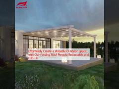 Effortlessly Create a Versatile Outdoor Space with Our Folding Roof Pergola Retractable and LED-Lit