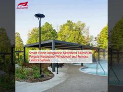 Smart Home Integration Motorized Aluminum Pergola Waterproof Windproof and Remote Control System