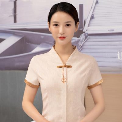 China Best Quality Housekeeping Sweat Absorbing Uniform for Hospital Hospitality Housekeeping Staff Cleaning Nanny Maid for sale