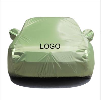 China Universal sports protective all weather taffeta windproof polyester auto body cover snowproof body cover with cotton for sale