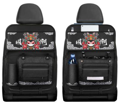 China Premium Folding Storage Pockets Car Backseat Kick Mats Organizer With Tablet Holder for sale