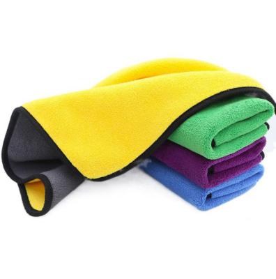 China Factory Wholesale Luxury 800g 30 x 40cm Thick Coral Microfiber Fleece Car Towels For Car Cleaning for sale