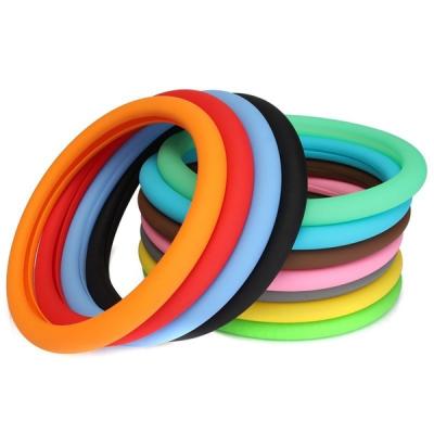 China Factory Wholesale Durable Washable Durable Silicone Spandex Car Colorful Steering Wheel Cover For SUV Sedan for sale